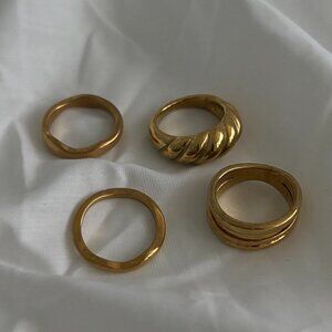 Stainless Steel Gold Rings